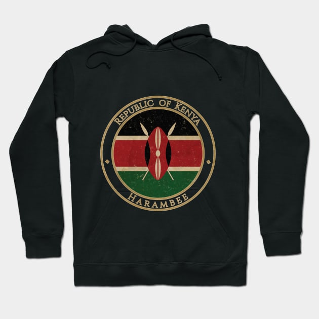 Vintage Republic of Kenya Africa African Flag Hoodie by DragonXX